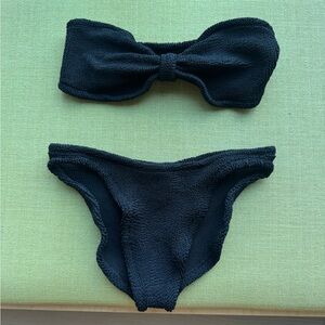 Hunza G Charcoal Textured Swimwear